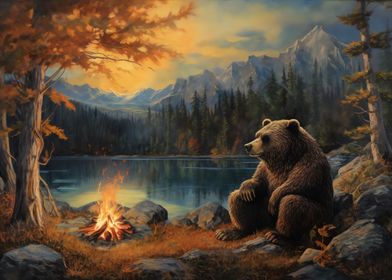 Wilderness Bear Campfire