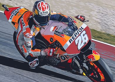 Rider Dani Pedrosa Poster 