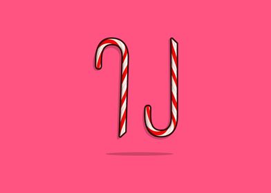 Christmas candy cane stick