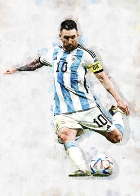 World Cup Soccer Star Poster,Cristiano Ronaldo and Lionel Messi