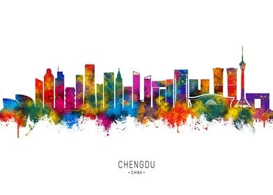 Chengdu China Skyline