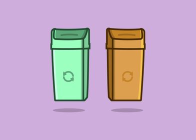 Plastic Dustbins vector