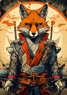 fox animal samurai