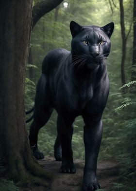 Black panther animals