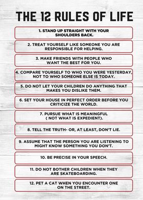 the 12 rules of lifes