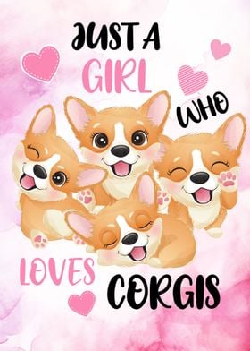 Cute Corgis for Girl Rooms