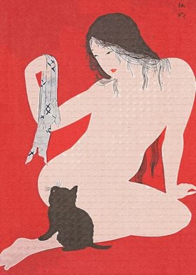 Woman With Kitten 1930
