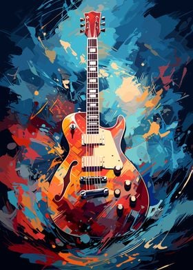 Oil Painting Guitar