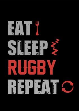 eat sleep rugby repeat