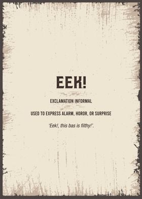 eek funny definition