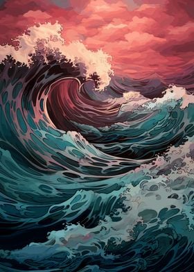 Fierce Ocean Wave