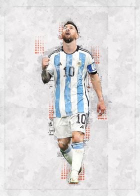 CRISTIANO RONALDO LIONEL MESSI WORLD CUP 2022 Metal Print for