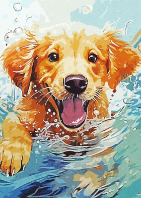 Swimming Dog