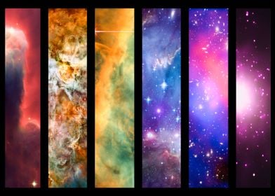 Space Collage Colorful Sky