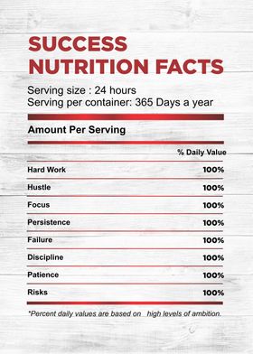 success nutrition facts