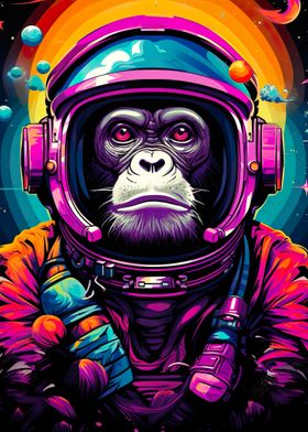 Astronaut Space Chimpanzee