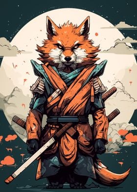 fox animal samurai