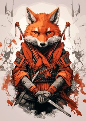 fox animal samurai