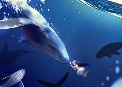 Whale and girl