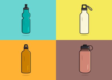 Gym water bottles Vectors