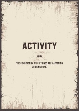 activity definition