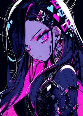Beauty Anime Cyber Girl