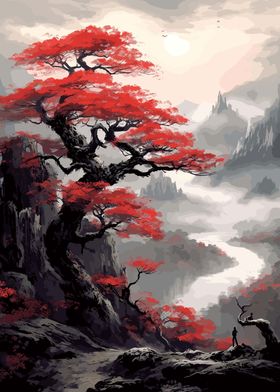 Moon Japanese Landscape