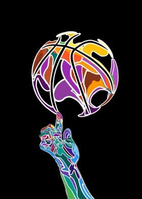 basketball in pop art