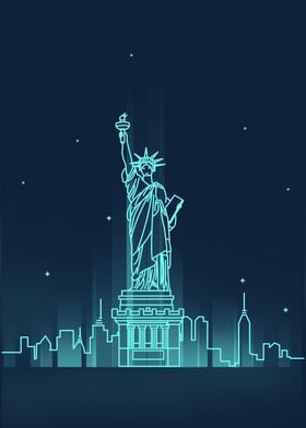 Liberty New York Neon