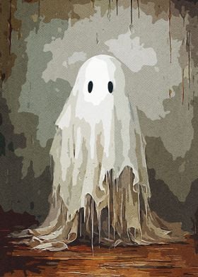 Cute Ghost Vintage Paint