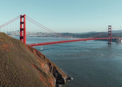 The Golden Gate bridge