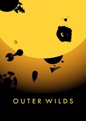 Outer Wilds Game Poster Planets Video Game Print Canvas Painting