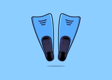 Diving Flippers vector