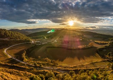 Countryside sunset