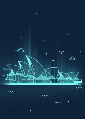 Sydney Opera House Neon