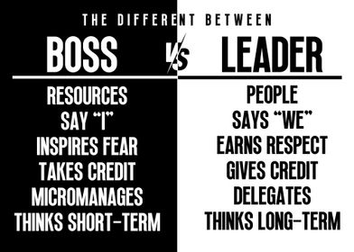 Be a Leader Not a Boss