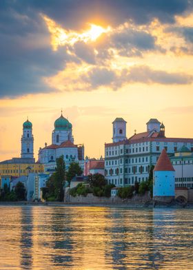 Sunset in Passau