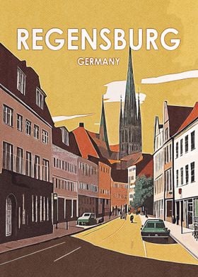 Regensburg Germany Retro