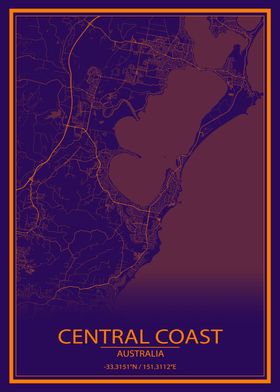 Central Coast Purple Map