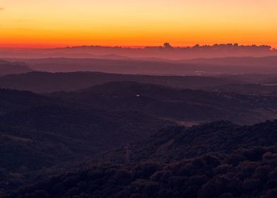 The hills before sunrise