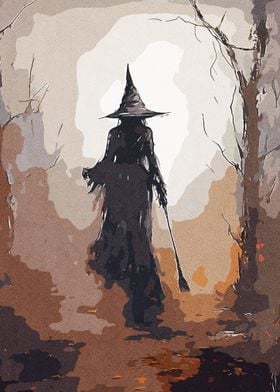 Witch Halloween Rustic