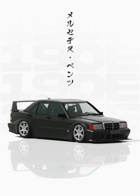 Black Mercedes 190E EVO II