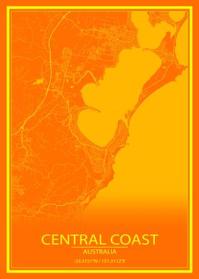 Central Coast Orange Map