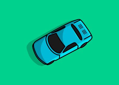 Sports Blue Car vector