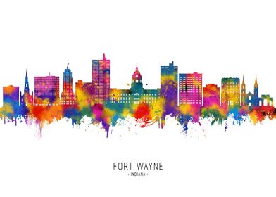 Fort Wayne Indiana Skyline