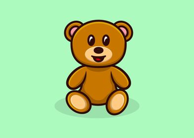 Sitting Teddy Bear vector