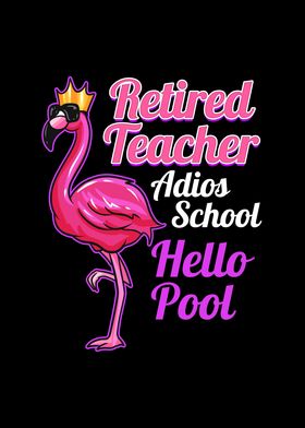Retired Teacher Flamingo