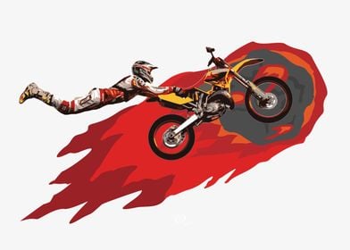 Motorbiker Acrobat and Com