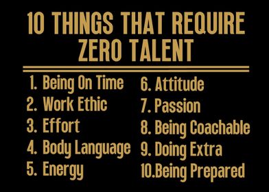 Require Zero Talent