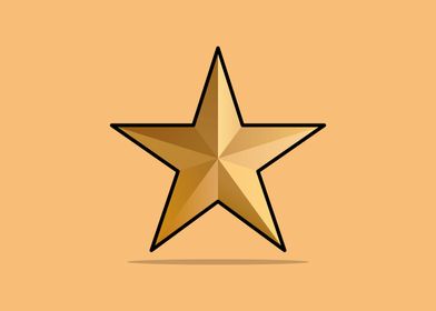 Gold Star vector design